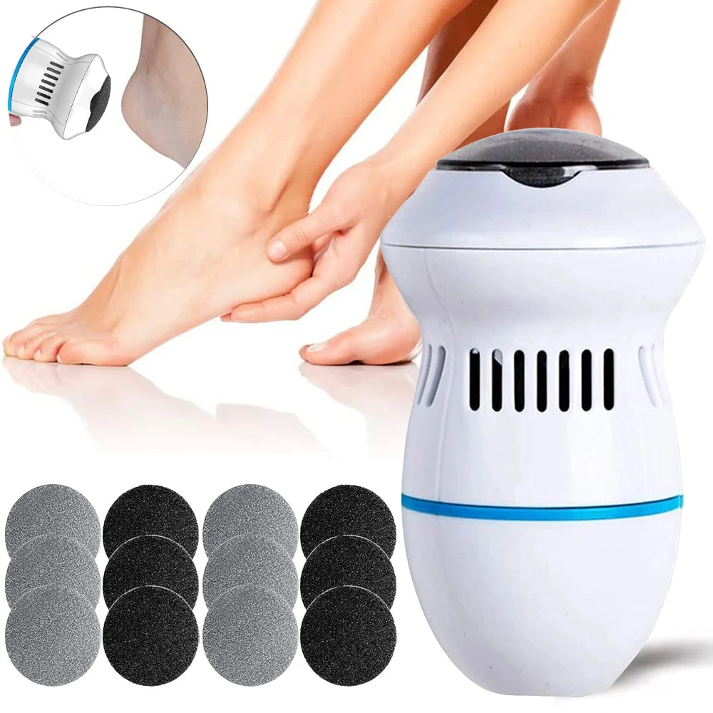 Electric Foot Grinder Vacuum Callus Remover Foot Pedicure Tools Rechargeable Foot Files Clean Tools for Hard Cracked Skin